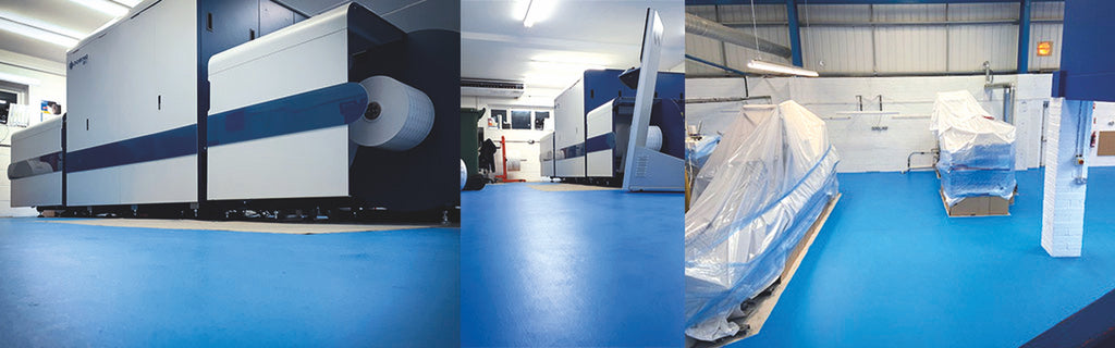 Ink Resistant Flooring for a Label Printing Factory in Cardiff