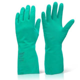 Nitrile Green Gloves Lined XL